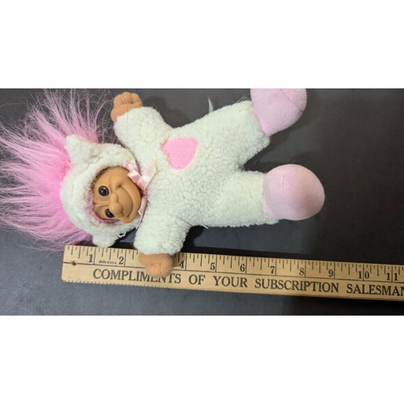 Vintage Russ Troll Kidz 8" Troll Doll Soft Bodied Easter Lamb Sheep Costume - Picture 5 of 5